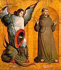 Saint Francis of Assisi Paintings - Saints Michael and Francis by Juan De Flandes